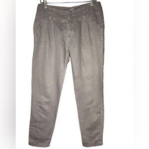Free People Gray Linen Trousers Size 6